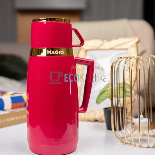 Термос 1л, Magio зі скляною колбою (MG-1050R) Термос 1л, Magio зі скляною колбою (MG-1050R)