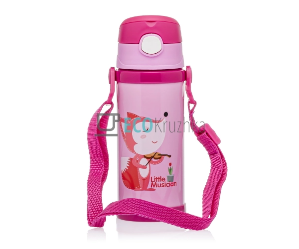 Термос дитячий поїлка з трубочкою 350 мл Лисичка Червоний MT-3936