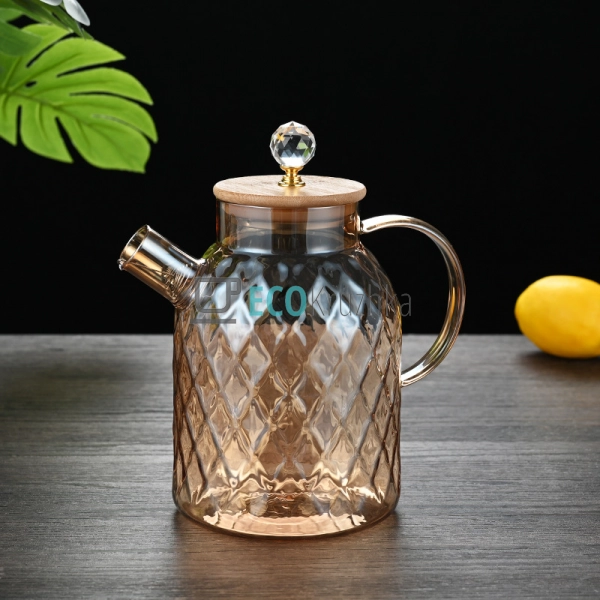 Чайник скляний 1.7л заварювальний з металевим фільтром З ... Чайник скляний 1.7л заварювальний з металевим фільтром З ...