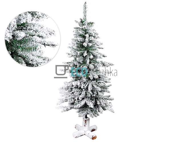 Штучна засніжена ялинка Альпійська 210 см, з ефектом снігу, новорічна преміум ялинка 907-105