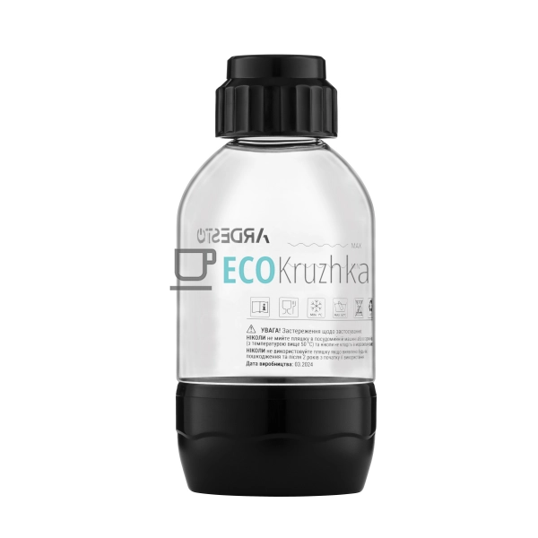 Пляшка для сифону Ardesto 0,5л, пластик, прозорий (SMW-B ...