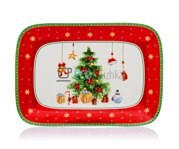 Порцелянове прямокутне блюдо "Святковий флер", 33 см (49 ... Порцелянове прямокутне блюдо "Святковий флер", 33 см (49 ...