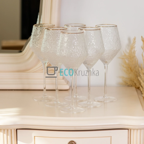 Келих для вина Stunning фактурних 600 мл, золото (HP-16- ...