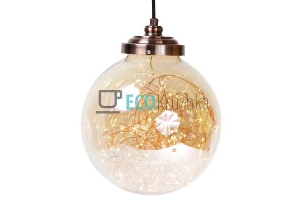 Декоративний шар 23 см з LED-гірляндою (300 LED, теплий  ...