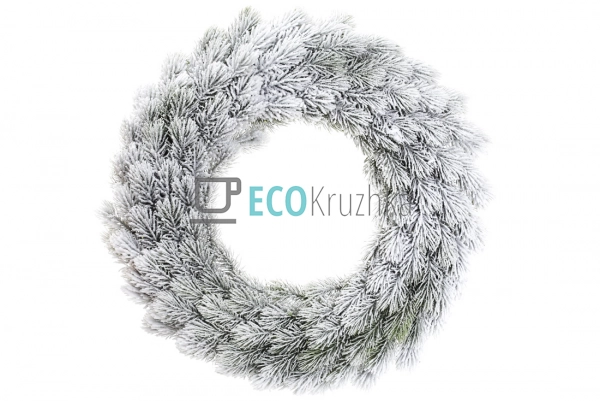 Вінок із засніженої хвої, 48 см (122-108)