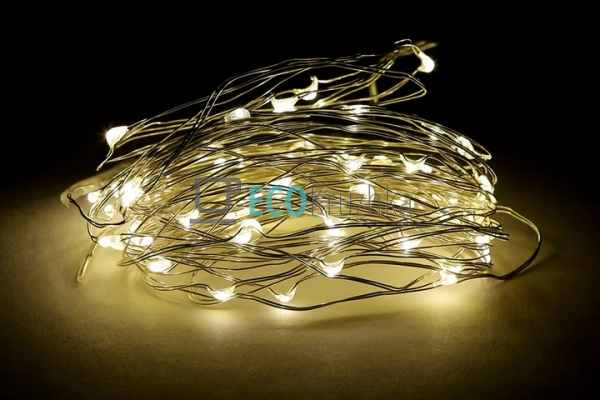 Гірлянда 60 LED, теплий білий, 1 лінія 6 м, 60 діодів, п ...