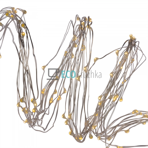 Гірлянда-пучок 200 LED, теплий білий, 10 ниток по 2 м, 2 ...