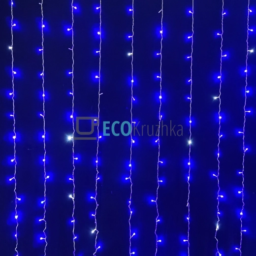 Гірлянда "Мережа" 480 LED, 330x115 см, червоні та блакит ...
