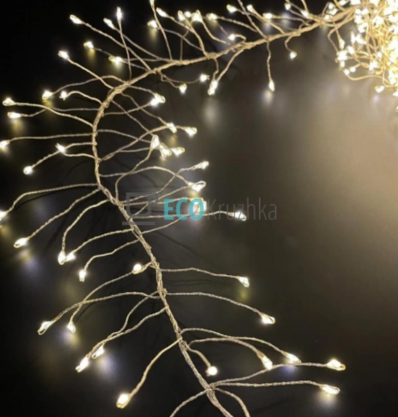 Гірлянда-кластер 280 LED, теплий білий, 1 лінія, 2 м, ср ...