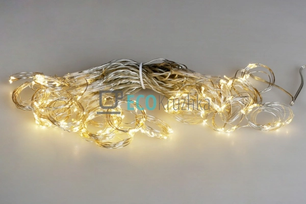 Гірлянда-завіса 219 LED, теплий білий, 3,2 м ширина, 18  ...