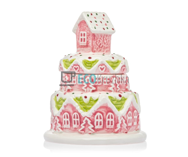 Банка для печива керамічна у формі "Зефірний Будиночок", ...