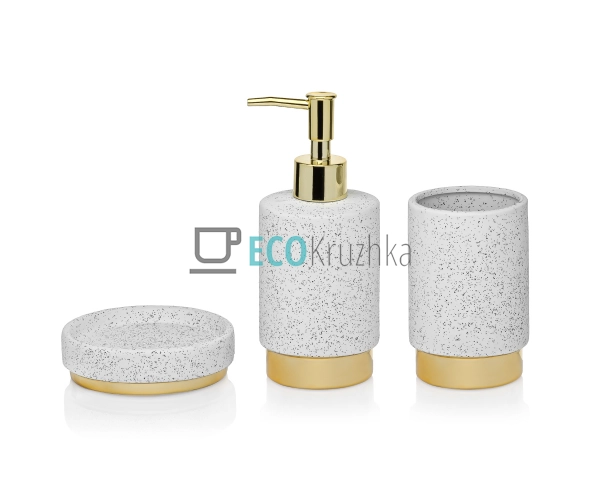 Набір "Golden Granite" для ванної кімнати: дозатор 350 м ...