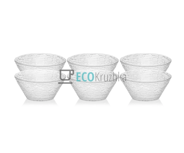 Набір салатників 6 шт, 350 мл Прозорі (9210-00) Набір салатників 6 шт, 350 мл Прозорі (9210-00)