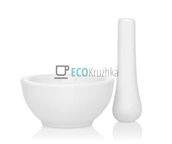 Порцелянова ступка з товкачиком 8.7 х 4.6 см Naturel (28 ... Порцелянова ступка з товкачиком 8.7 х 4.6 см Naturel (28 ...