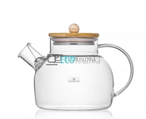 УЦІНКА ЧАЙНИК ДЛЯ ЗАВАРЮВАННЯ СКЛЯНИЙ З БАМБУКОВОЮ КРИШК ...