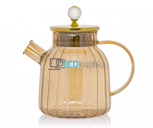 УЦІНКА ЧАЙНИК 1500 МЛ ДЛЯ ЗАВАРЮВАННЯ СКЛЯНИЙ БУРШТИНОВИ ...