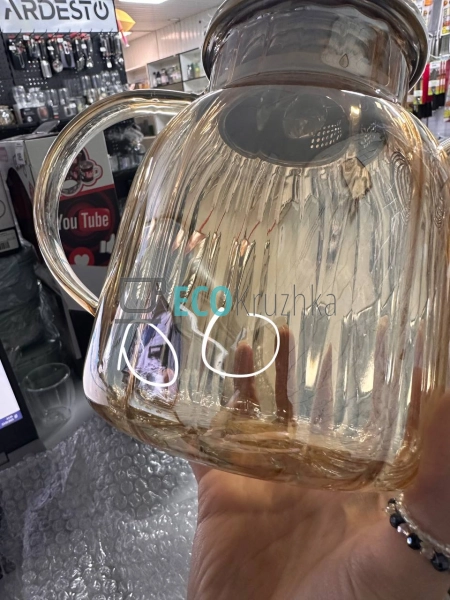 УЦІНКА ЧАЙНИК 1500 МЛ ДЛЯ ЗАВАРЮВАННЯ СКЛЯНИЙ БУРШТИНОВИ ...