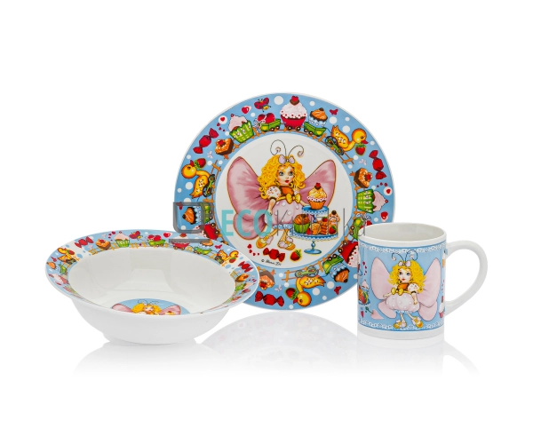 Дитячий фарфоровий посуд: набір з 3 предметів Фея CS170- ... Дитячий фарфоровий посуд: набір з 3 предметів Фея CS170- ...