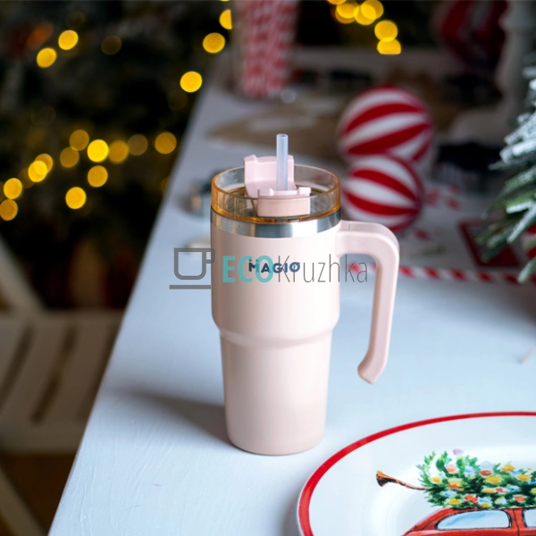 Термокухоль MAGIO MG-1084 600 мл із соломинкою та вакуу ... Термокухоль MAGIO MG-1084 600 мл із соломинкою та вакуу ...