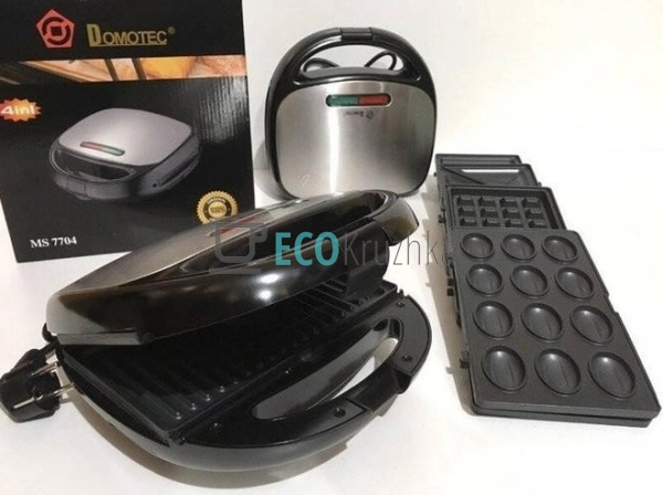 Мультигриль 4 в 1  — сендвічниця, вафельниця, горішниця, ... Мультигриль 4 в 1  — сендвічниця, вафельниця, горішниця, ...