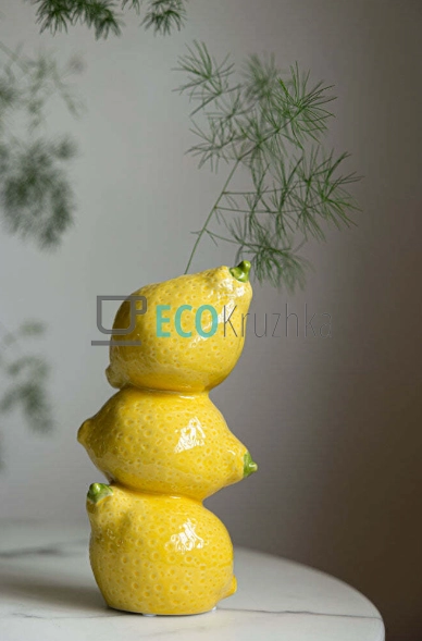 Декоративна порцелянова ваза Lemon для квітів 22 см (457 ...