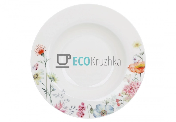 Порцелянова десертна тарілка з квітковим візерунком Flow ... Порцелянова десертна тарілка з квітковим візерунком Flow ...
