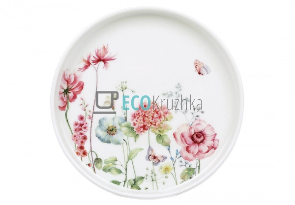 Десертна порцелянова тарілка з квітковим візерунком Flow ... Десертна порцелянова тарілка з квітковим візерунком Flow ...