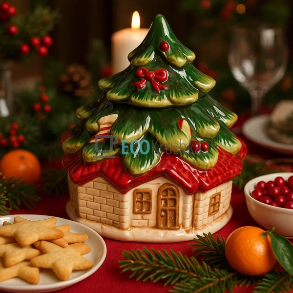 Керамічна банка "Пряниковий будиночок" 2.8 л для зберіга ...