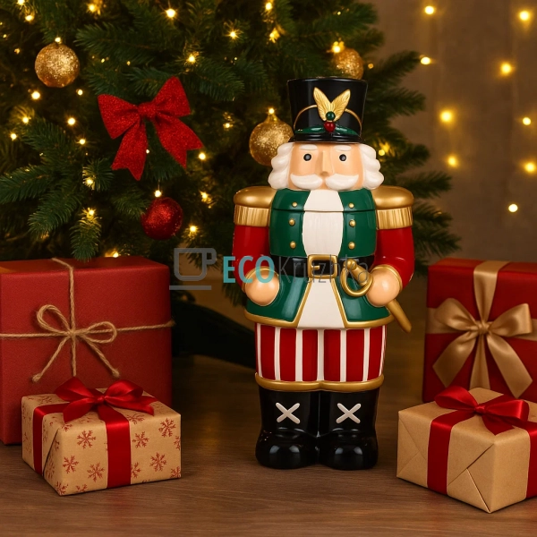 Керамічна новорічна банка Лускунчик 2.7 л для солодощів, ...