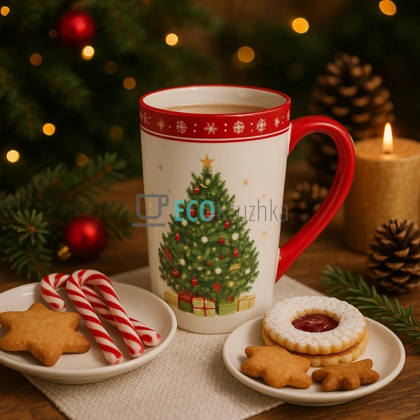 Керамічна новорічна кружка 5 ...