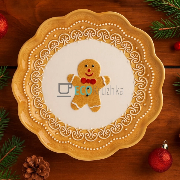 Керамічна тарілка Пряниковий ...