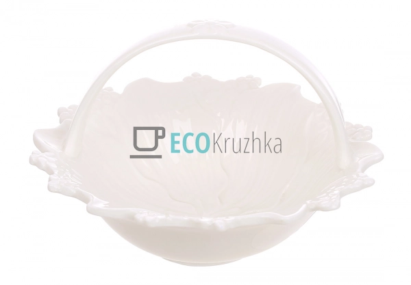 Цукерниця порцелянова Flower 15 см — біла бонбон’єрка Bo ...