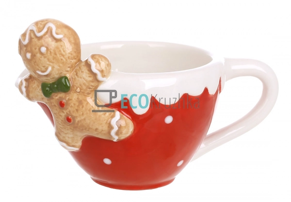 Керамічний кухоль “Пряниковий чоловічок” 160 мл – новорі ...
