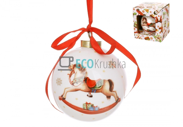 Новорічна ялинкова куля з порцеляни 8 см – елегантна при ... Новорічна ялинкова куля з порцеляни 8 см – елегантна при ...