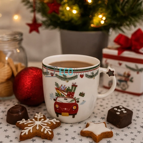 Новорічна кружка порцелянова Happy Holidays 360 мл – свя ...