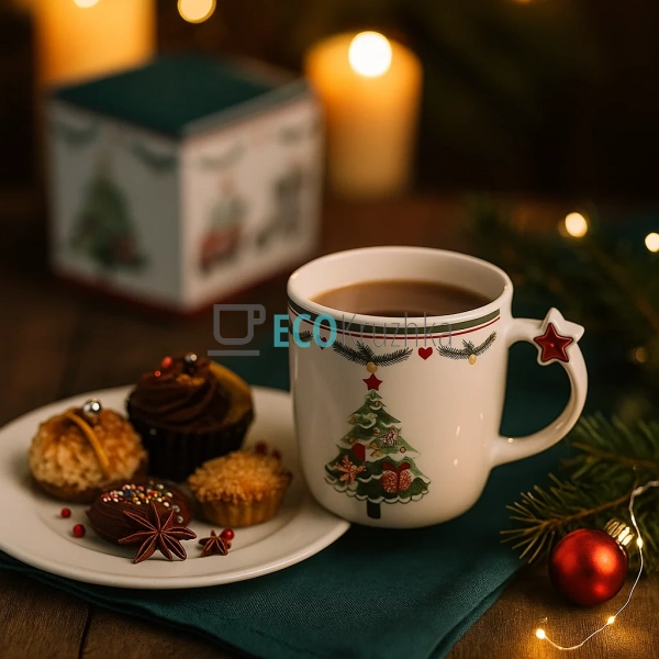 Новорічна кружка порцелянова Happy Holidays 360 мл – свя ...