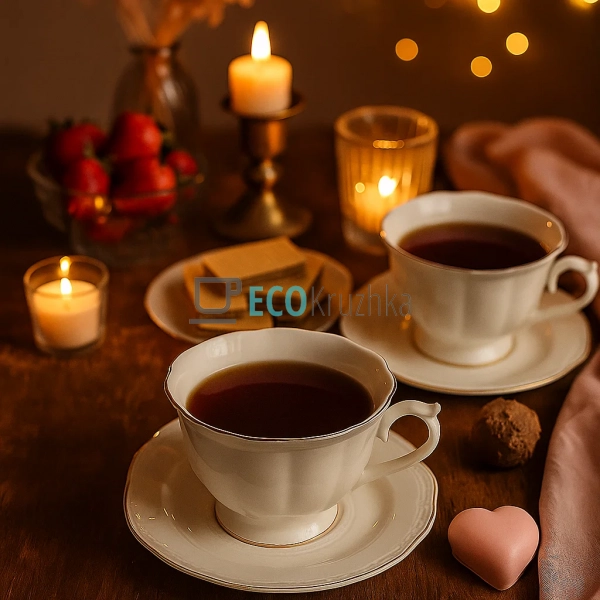 Чайний сервіз порцеляновий на 6 персон Мілена – чашки 24 ... Чайний сервіз порцеляновий на 6 персон Мілена – чашки 24 ...