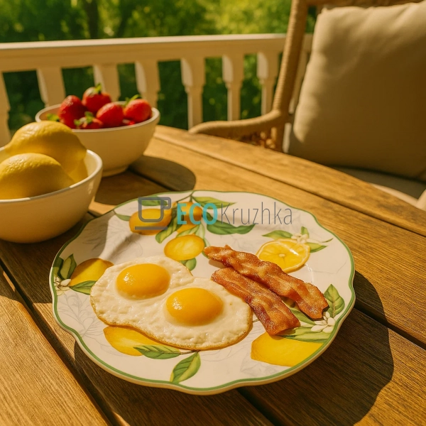 Порцелянова десертна тарілка 19.5 см Сицилійський лимон ... Порцелянова десертна тарілка 19.5 см Сицилійський лимон ...