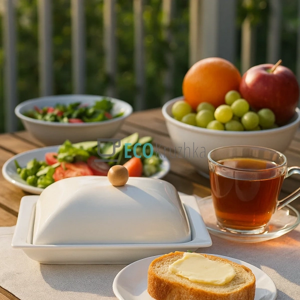 Маслянка для масла порцелянова з кришкою Naturel 19 см ( ... Маслянка для масла порцелянова з кришкою Naturel 19 см ( ...