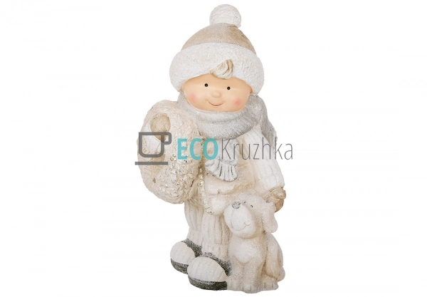 Різдвяна фігурка Хлопчик із собачкою 40.5 см — декоратив ... Різдвяна фігурка Хлопчик із собачкою 40.5 см — декоратив ...