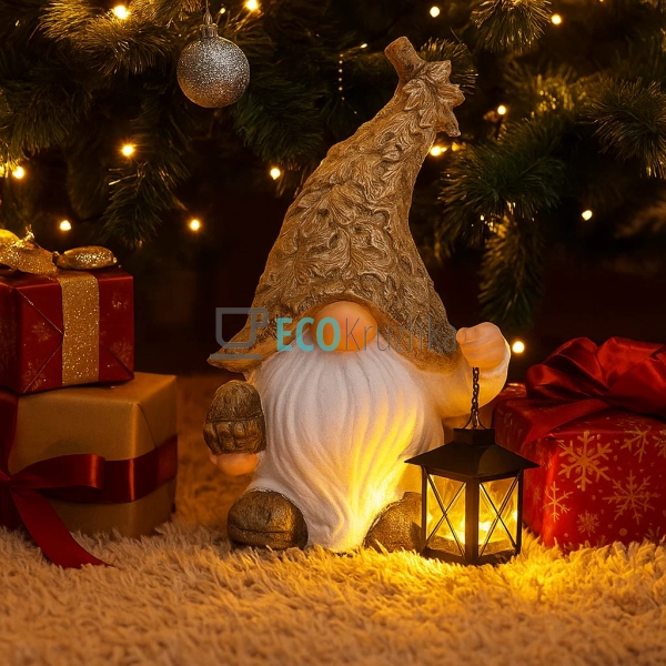 Різдвяний декор Гном із ліхтариком та свічкою 40 см — но ... Різдвяний декор Гном із ліхтариком та свічкою 40 см — но ...