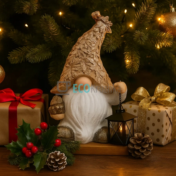 Різдвяний декор Гном із ліхтариком та свічкою 40 см — но ... Різдвяний декор Гном із ліхтариком та свічкою 40 см — но ...