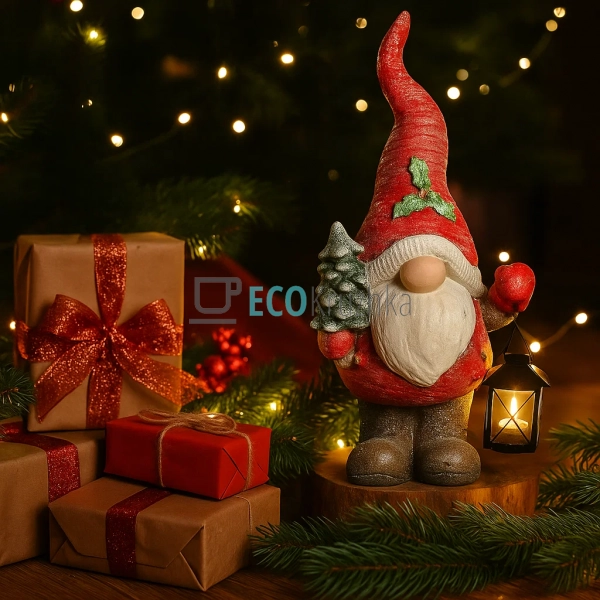 Різдвяна фігурка Гном із ліхтариком 51.5 см — новорічна ... Різдвяна фігурка Гном із ліхтариком 51.5 см — новорічна ...