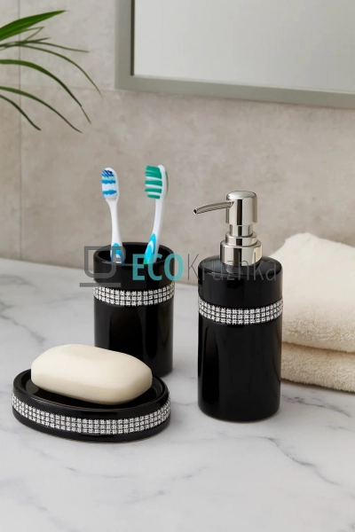 Набір для ванної кімнати 3 предмети: мильниця, підставка ...