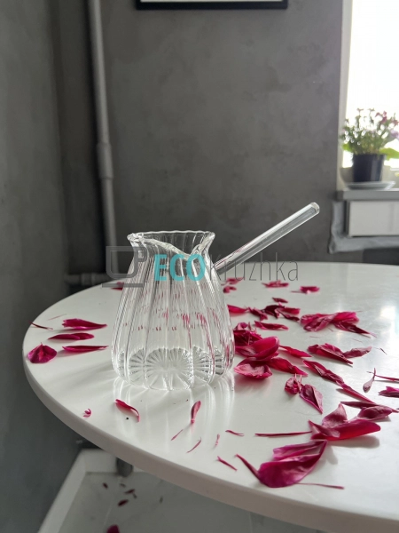 Турка для кави скляна ребриста 500 мл SNT-32231