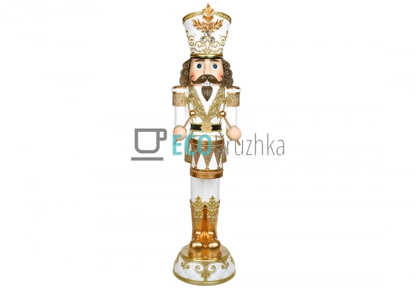 Лускунчик великий з підсвіткою LED 153 см білий з золото ... Лускунчик великий з підсвіткою LED 153 см білий з золото ...