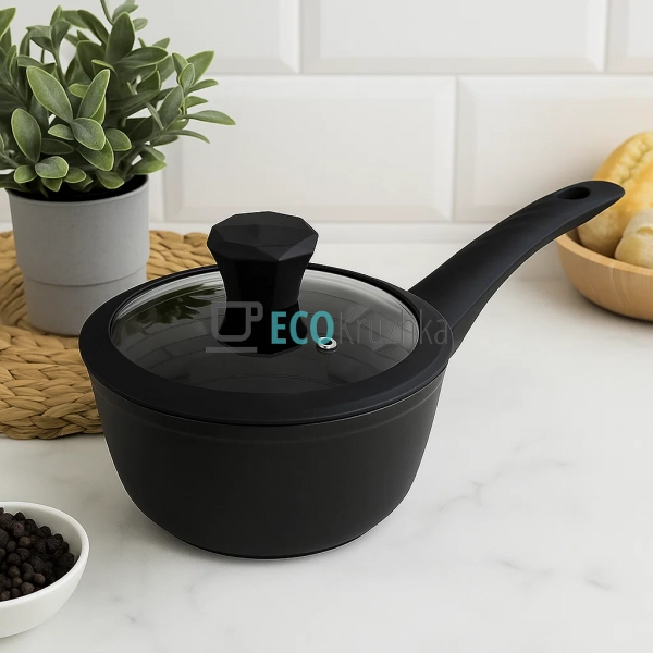 Ківш з алмазним покриттям та скляною кришкою, 1,2 л (16x ...