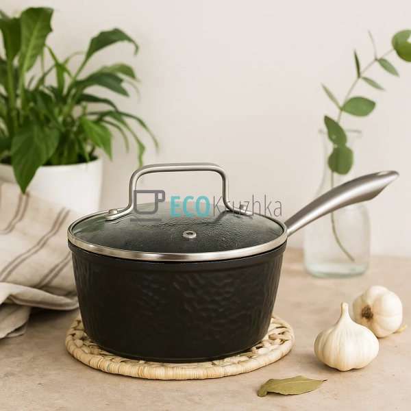 Ківш 1.5л, з кришкою, литий алюміній Edenberg EB-3673