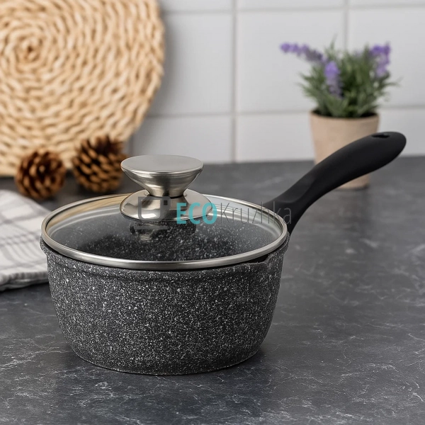 Ківш 1.9л, з кришкою, литий алюміній Сірий Edenberg EB-8 ...