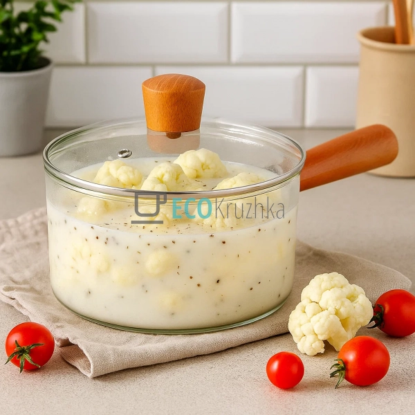 Ківш скляний із жароміцного скла 2.8 л Edenberg EB-19001